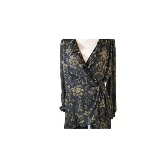 Torrid Chiffon Layered Tie Front Surplice Tunic Blouse 19131546 size 2X - Picture 2 of 10